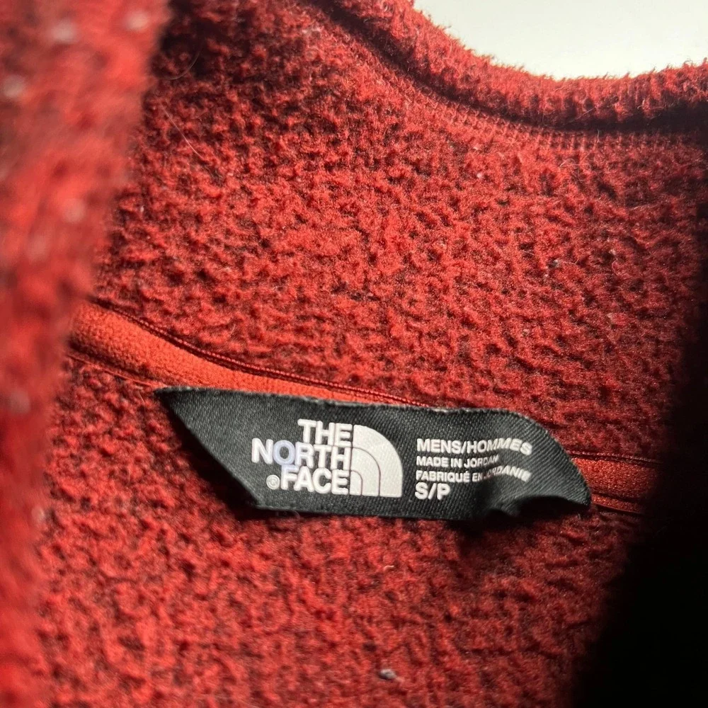 The North Face Mens Gordon Lyons 1/4 Zip Fleece Pullover Red Heather Small